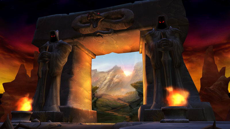 Stone Archway with Statues