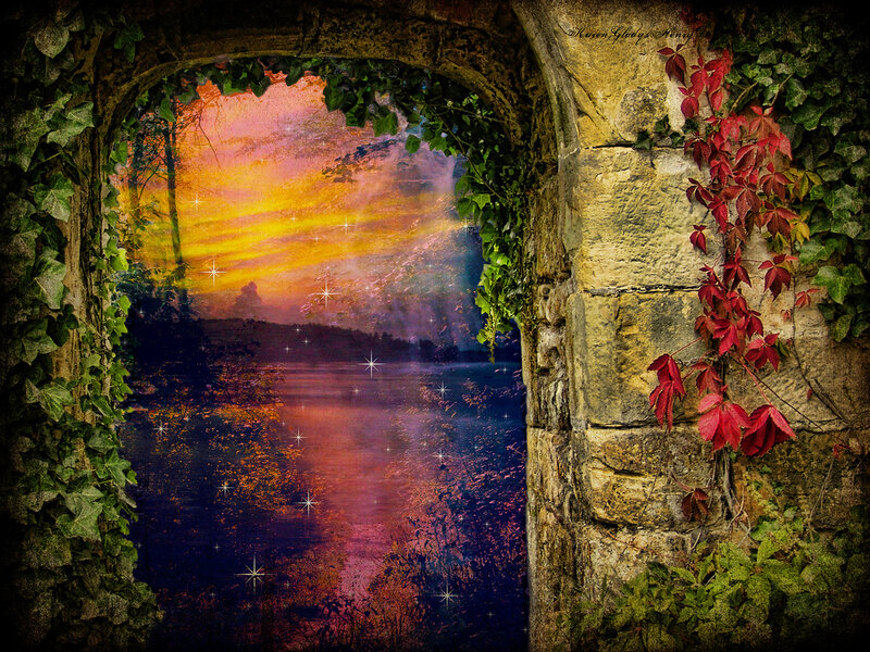 Stone Archway with Vines