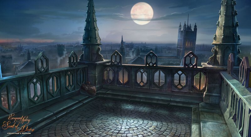 Stone Balcony at Night