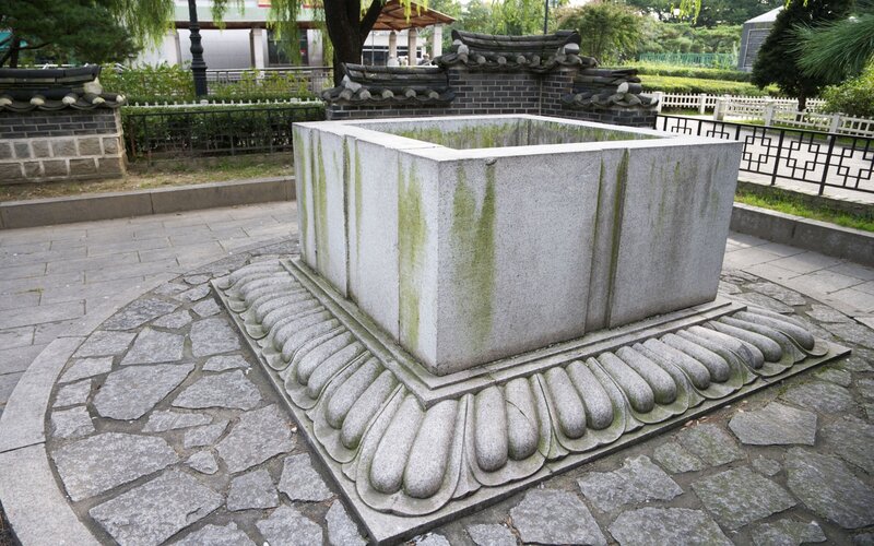 Stone basin in a park