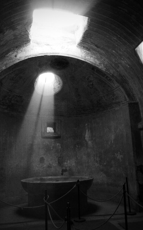Stone Basin in Vaulted Room