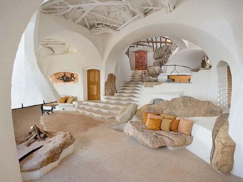 Stone Bench in Cave House