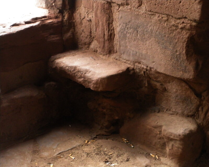 Stone Bench in Corner