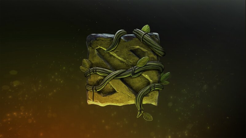 Stone Block with Vines