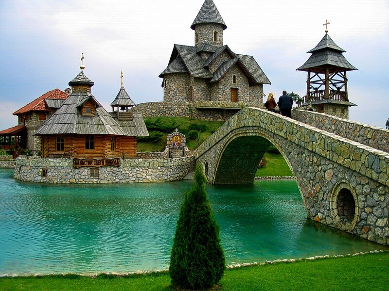 Stone Bridge and Church
