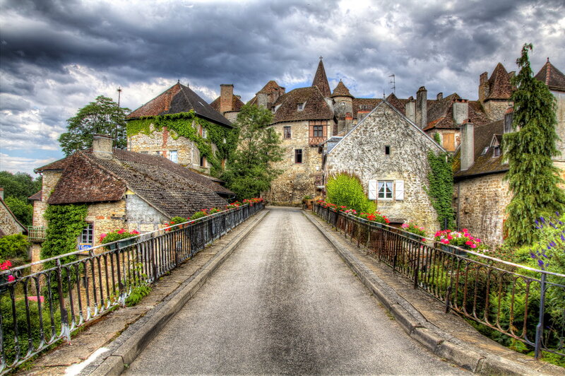 Stone Bridge and Village
