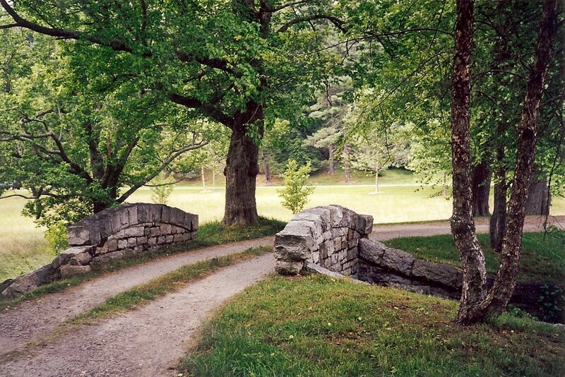 Stone bridge in a park
