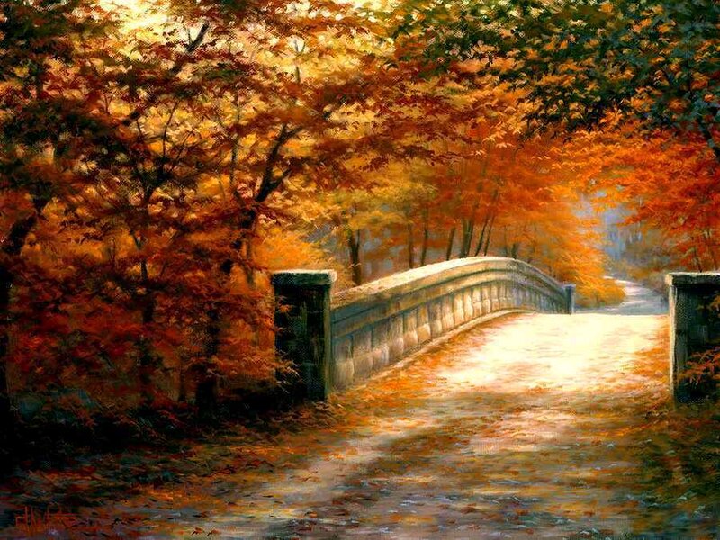 Stone Bridge in Autumn