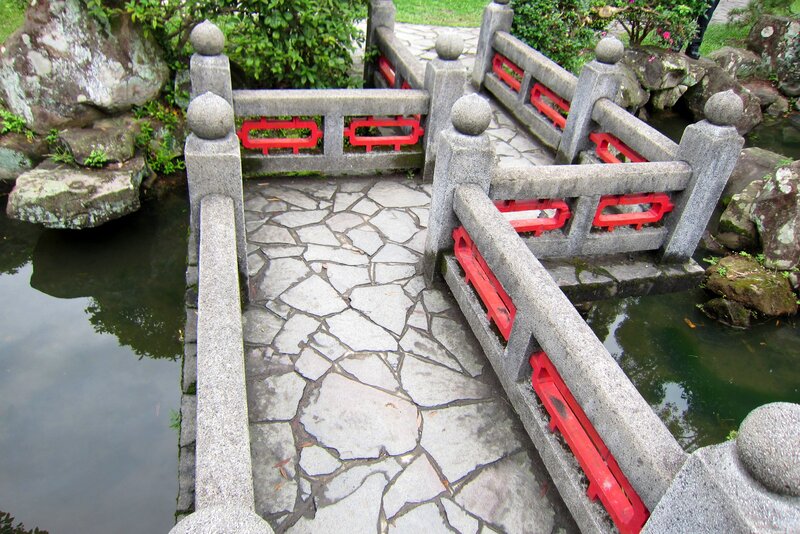 Stone Bridge in Garden — Gray