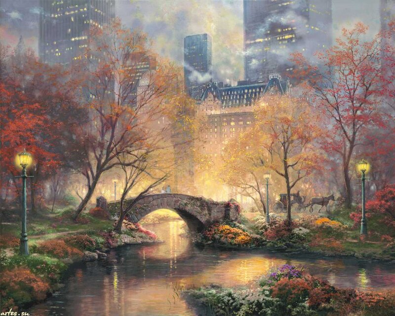 Stone Bridge in Park — Orange, Serene