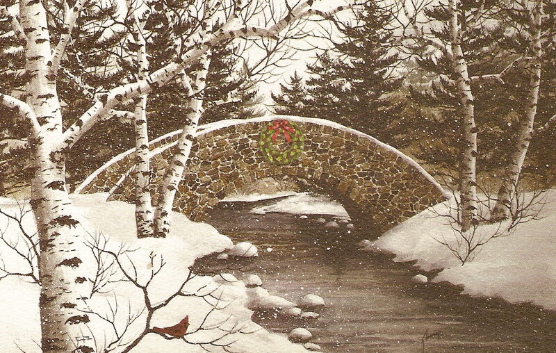 Stone Bridge in Winter