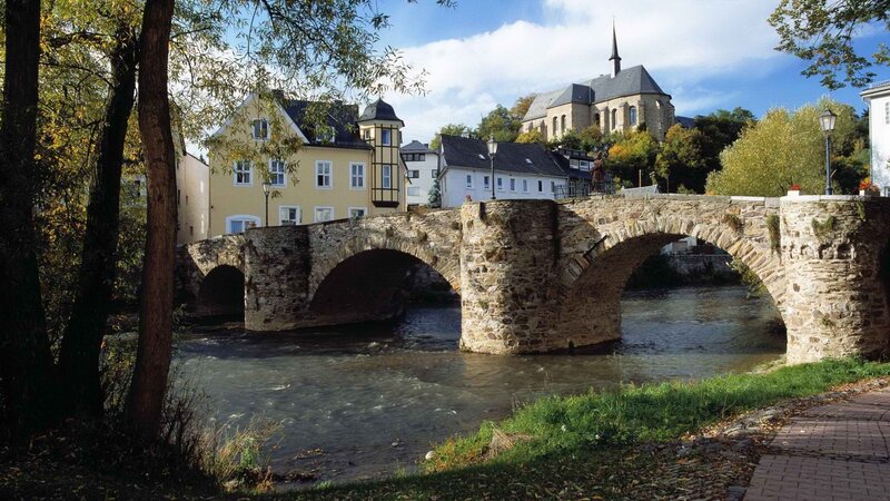 Stone bridge over a river