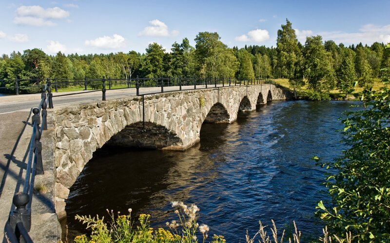 Stone bridge over a river