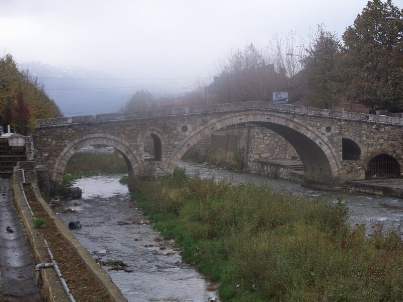 Stone bridge over a river
