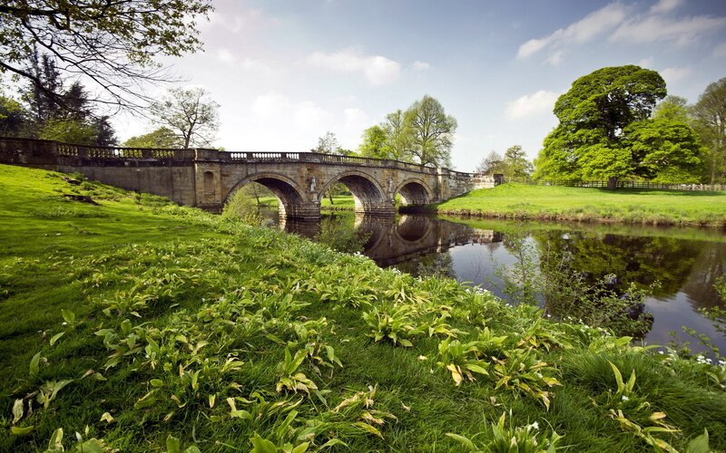 Stone bridge over a river