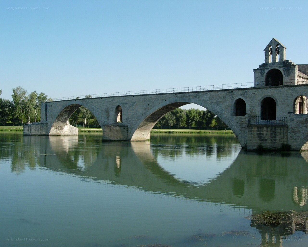 Stone bridge over a river