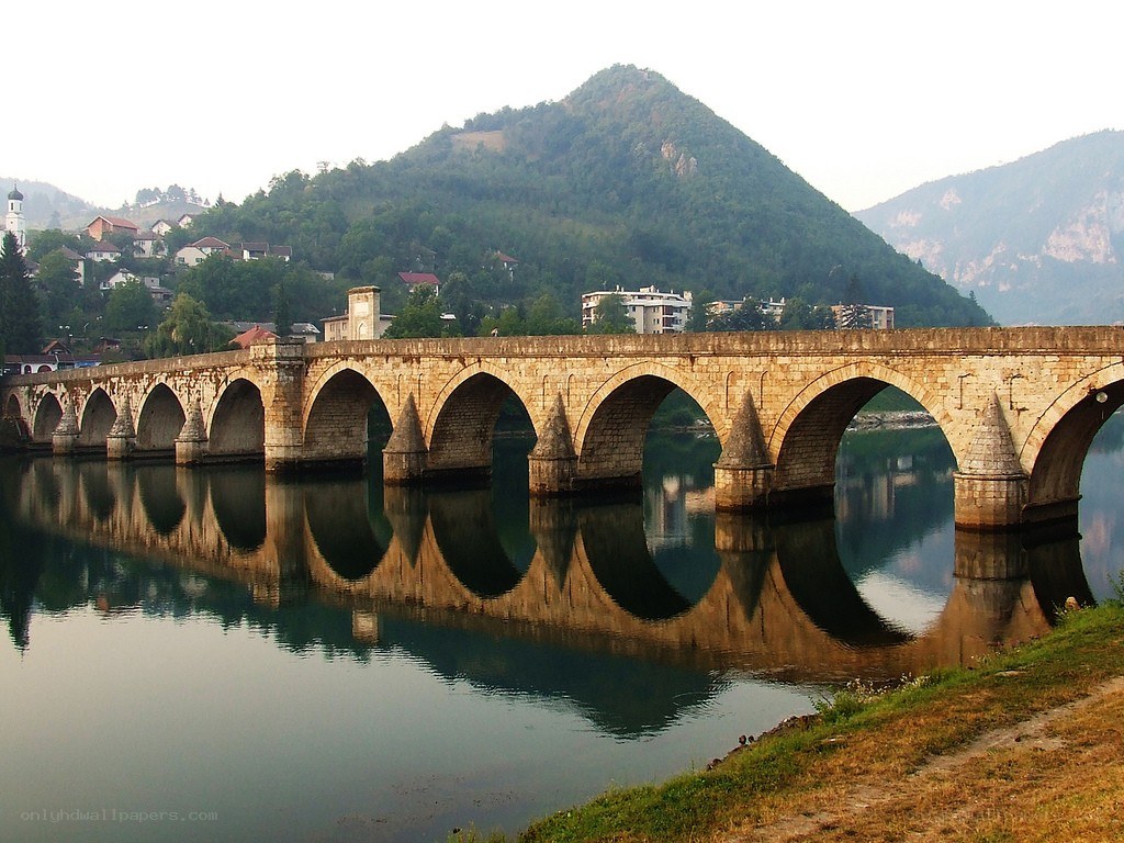 Stone bridge over a river