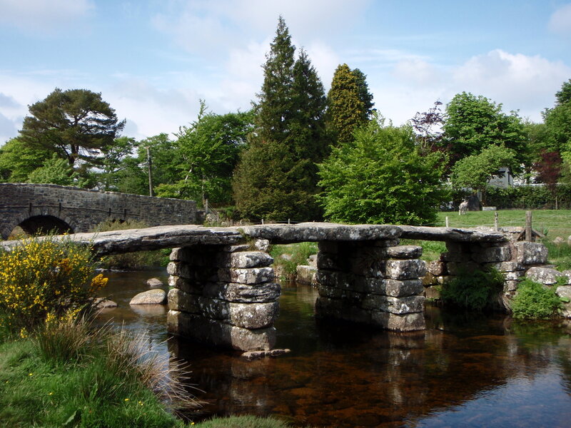 Stone bridge over a river