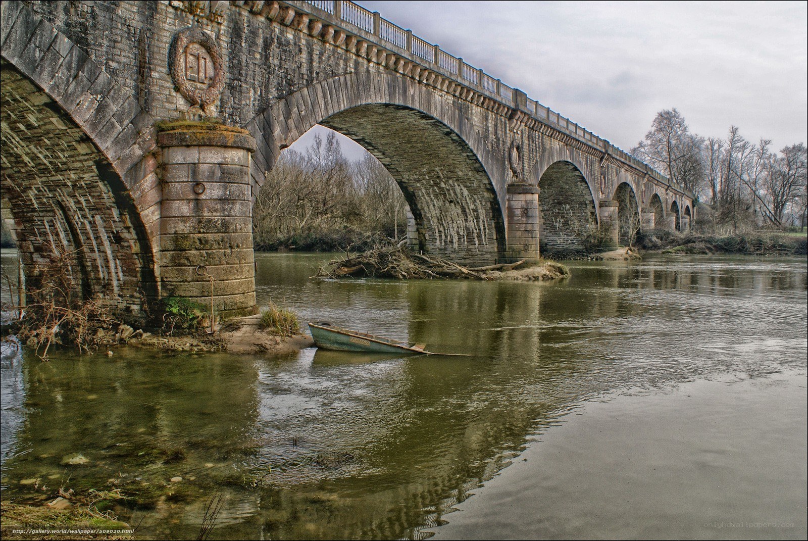 Stone bridge over a river