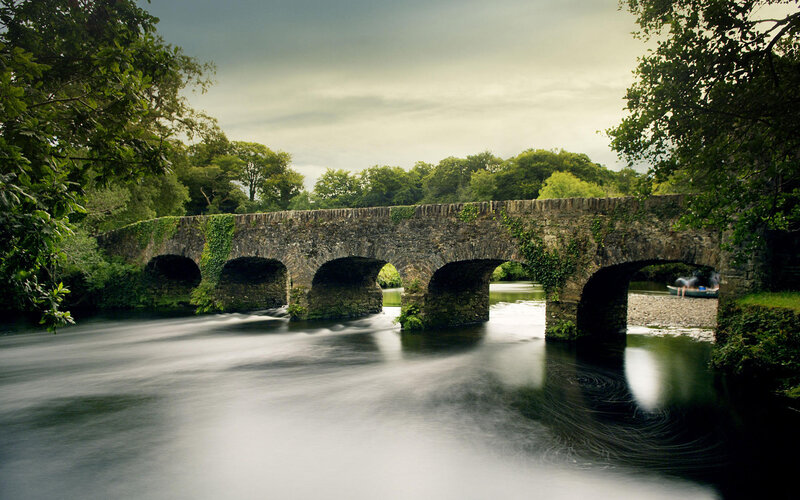 Stone bridge over a river