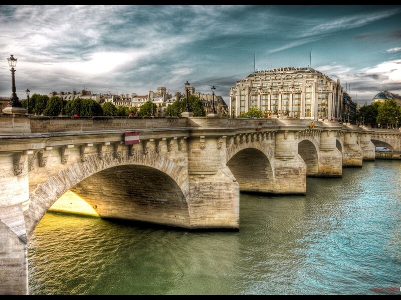 Stone bridge over a river in Paris