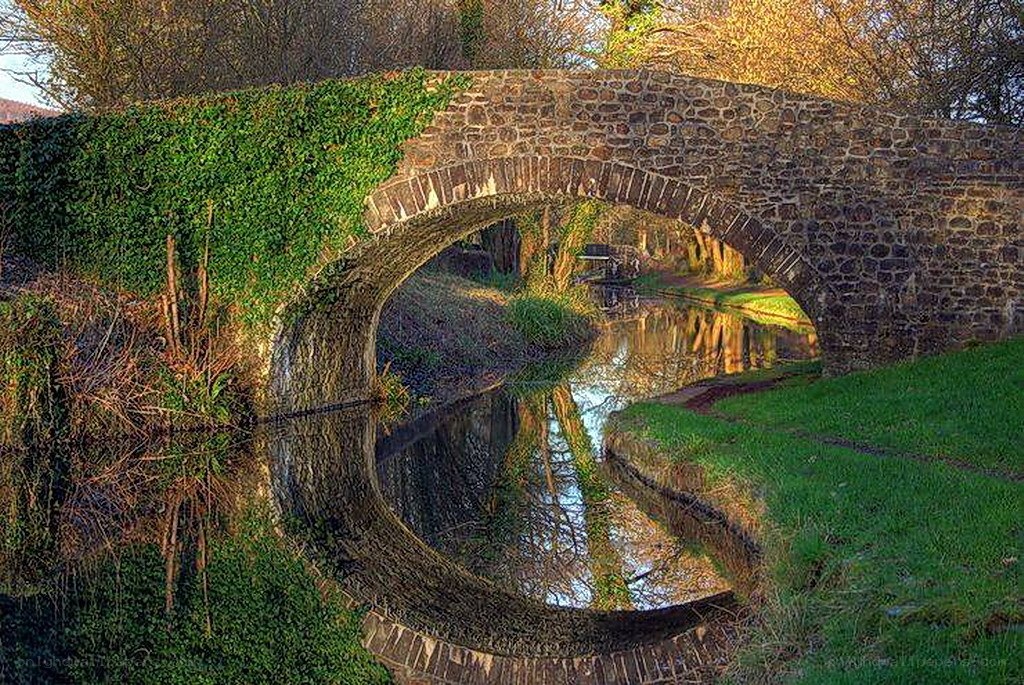 Stone bridge over canal