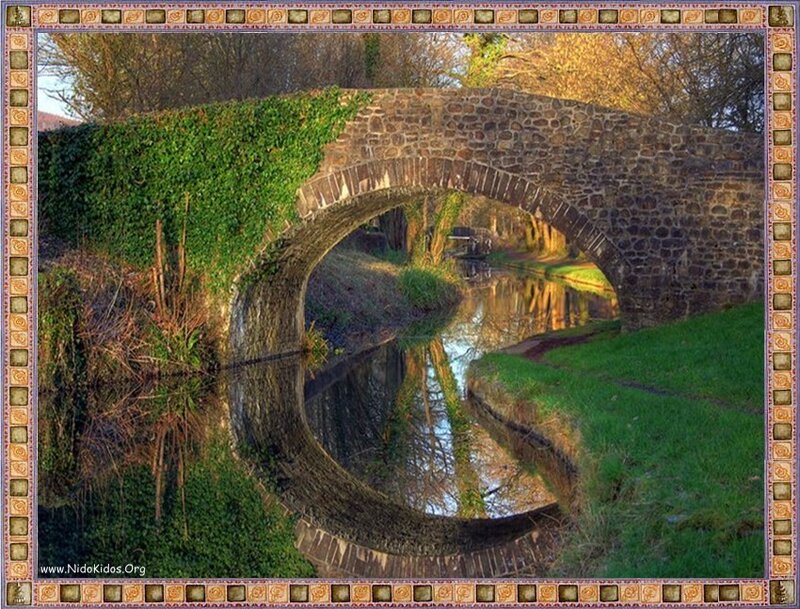 Stone bridge over canal