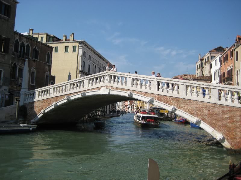 Stone Bridge over Canal — Blue