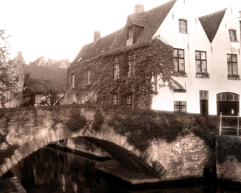 Stone Bridge over Canal — Brown