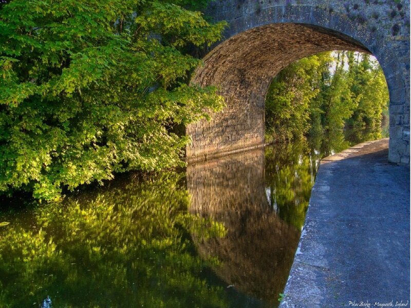 Stone bridge over canal in Ireland