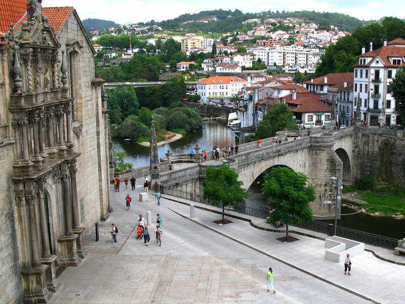 Stone Bridge over River — Gray, Calm