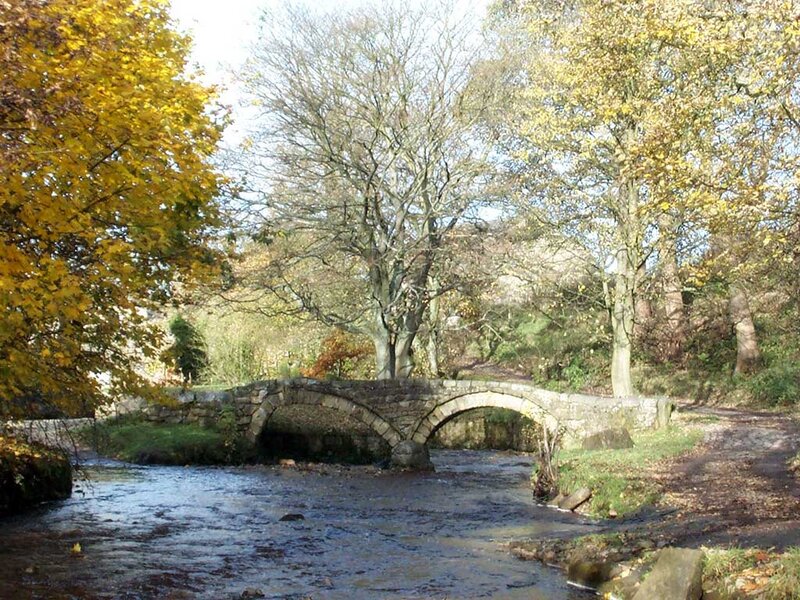 Stone Bridge over River — Yellow