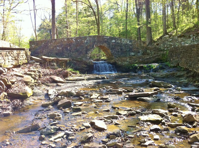 Stone Bridge over Stream — Brown