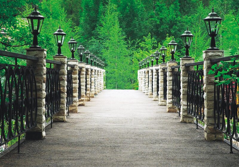 Stone Bridge with Lanterns