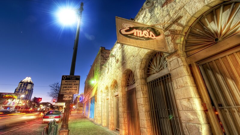 Stone Building at Night