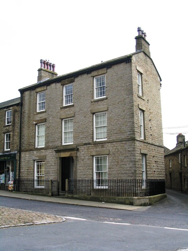 stone building on street corner