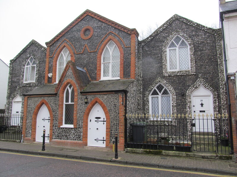Stone Building with Arched Windows — Gray