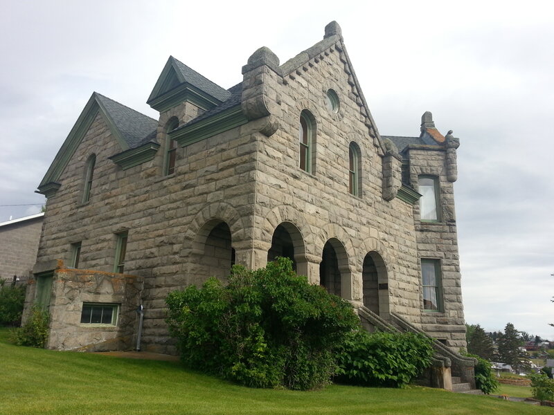 Stone Building with Arches — Gray