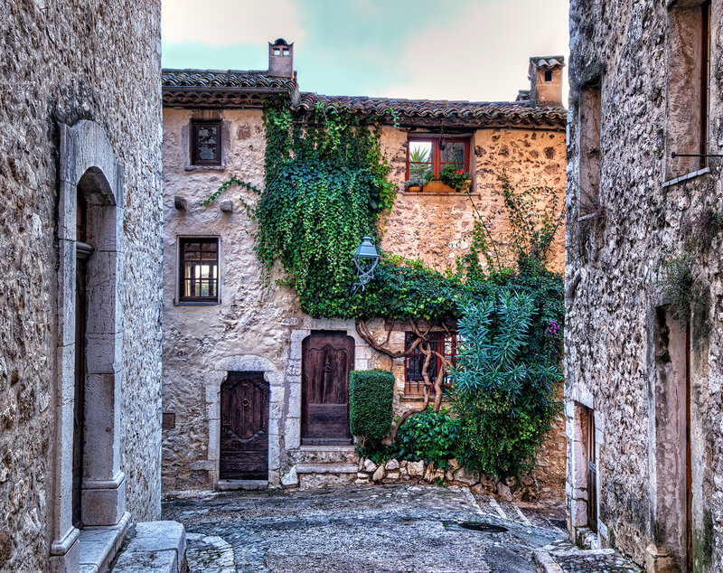 Stone Building with Ivy — Green, Serene