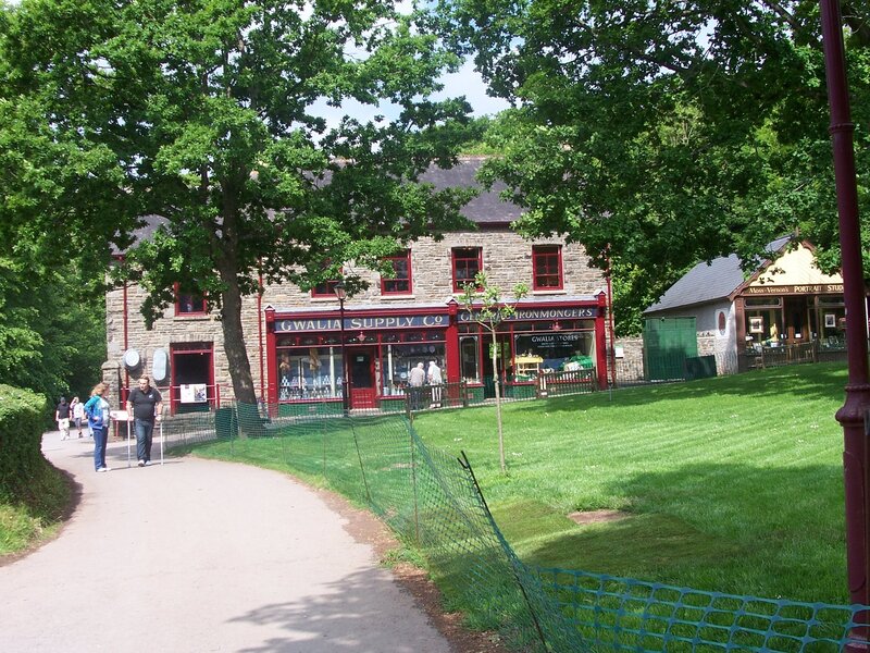 Stone Building with Shops