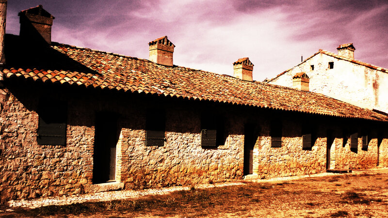 Stone Building with Tiled Roof