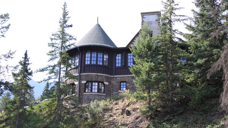 Stone Building with Turret — Green
