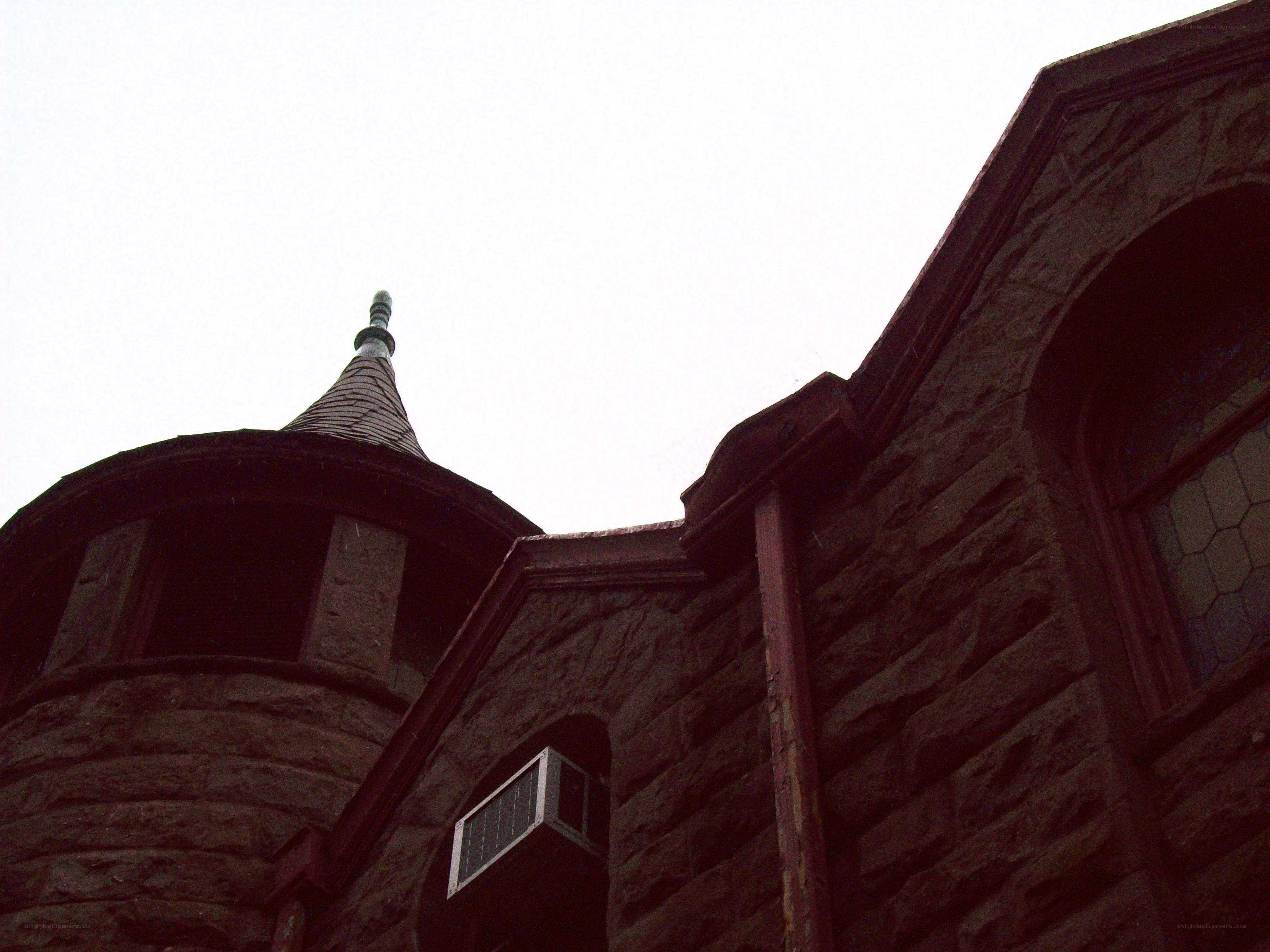 stone building with turret