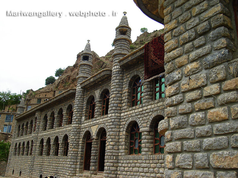 Stone building with turrets