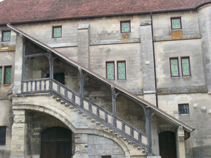 Stone Building with Wooden Staircase