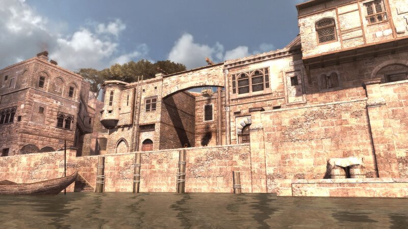 Stone Buildings by Water