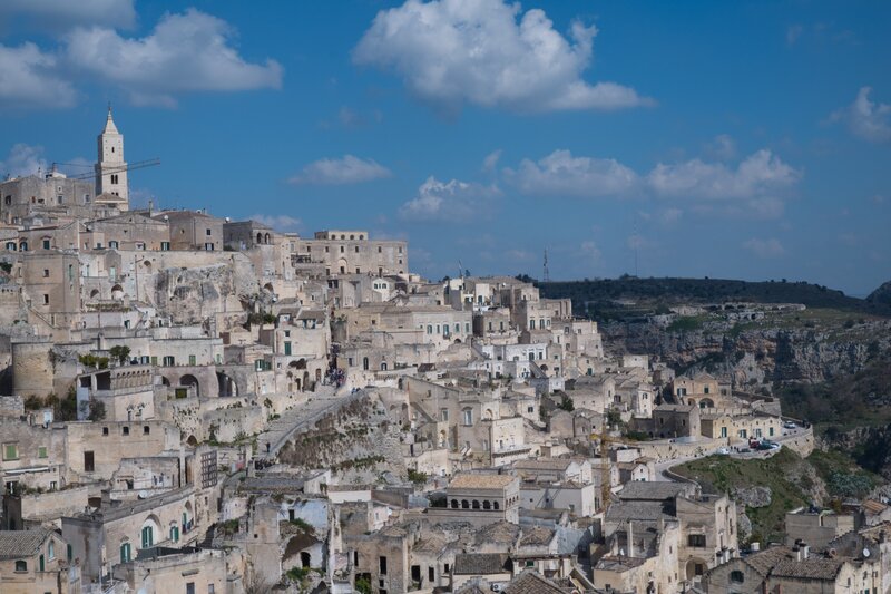 Stone Buildings on Hillside