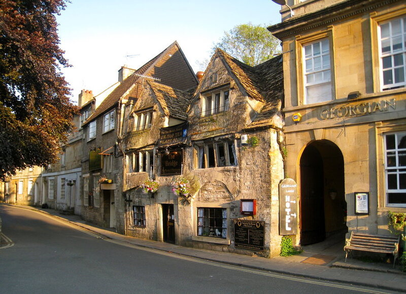 Stone Buildings on Street
