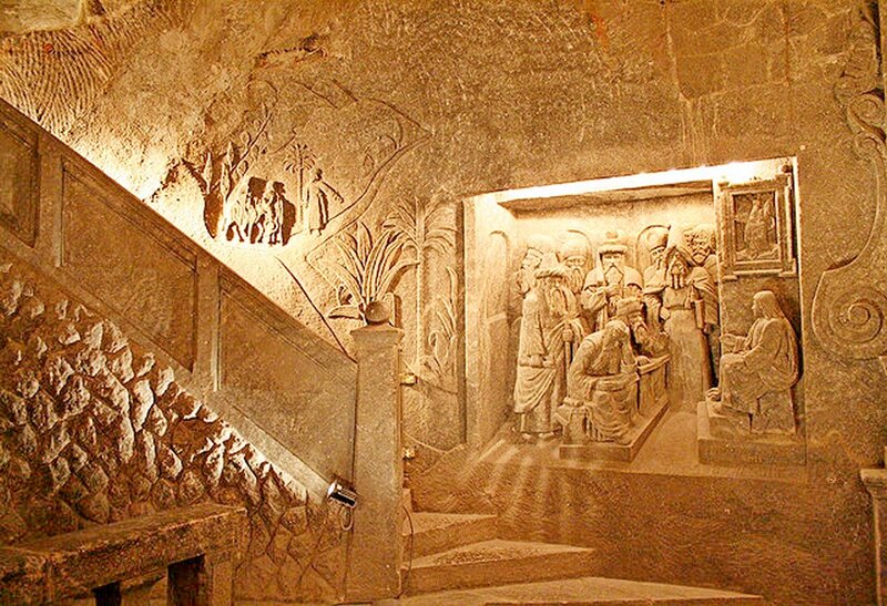 Stone-carved Religious Scene