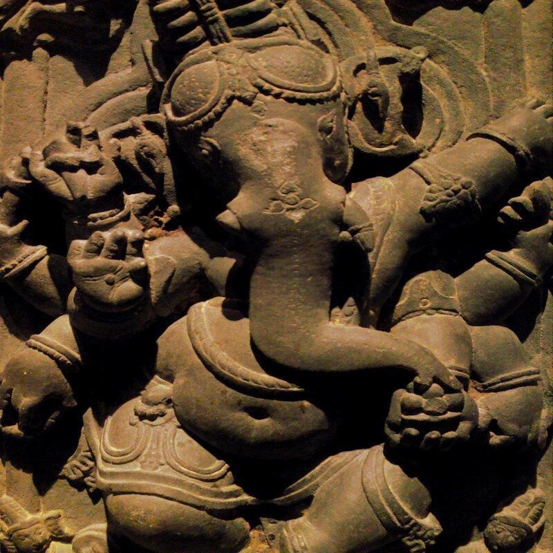 Stone Carving of Ganesha — Brown